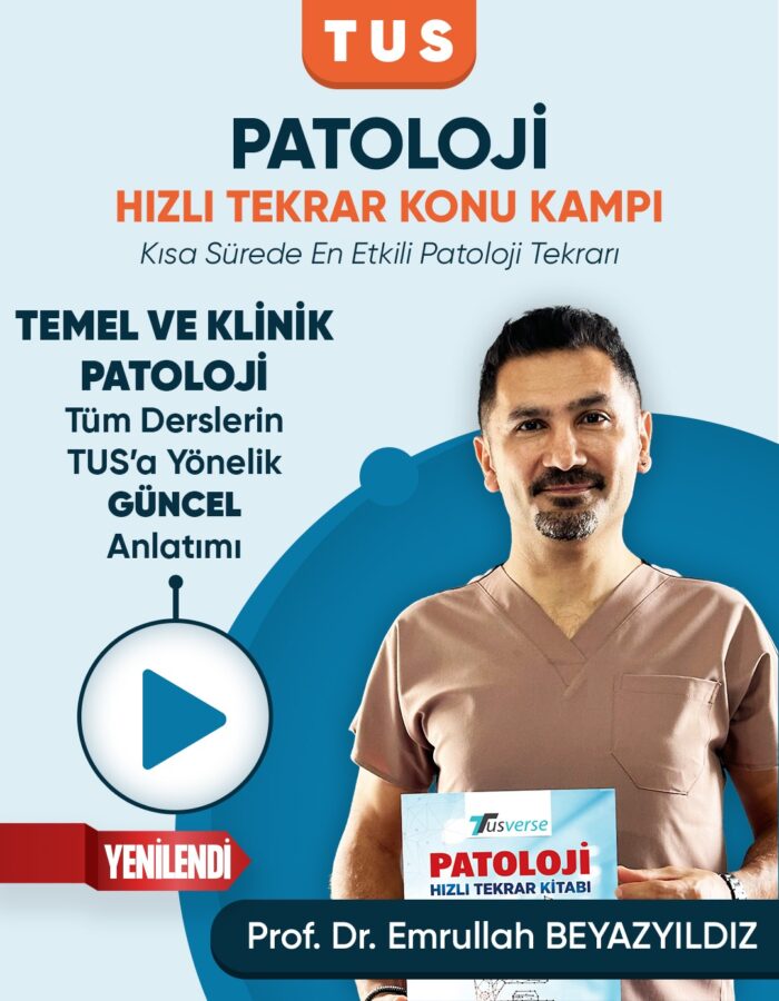 TUS | Patoloji Hızlı Tekrar Konu Kampı  (3 Ay / 3 İzleme)