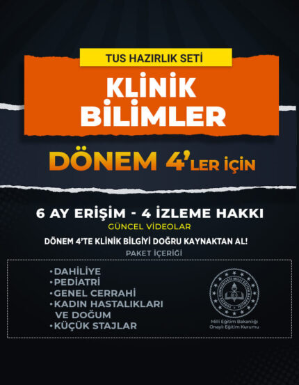 Dönem 4 Klinik Bilimler TUS Hazırlık Seti