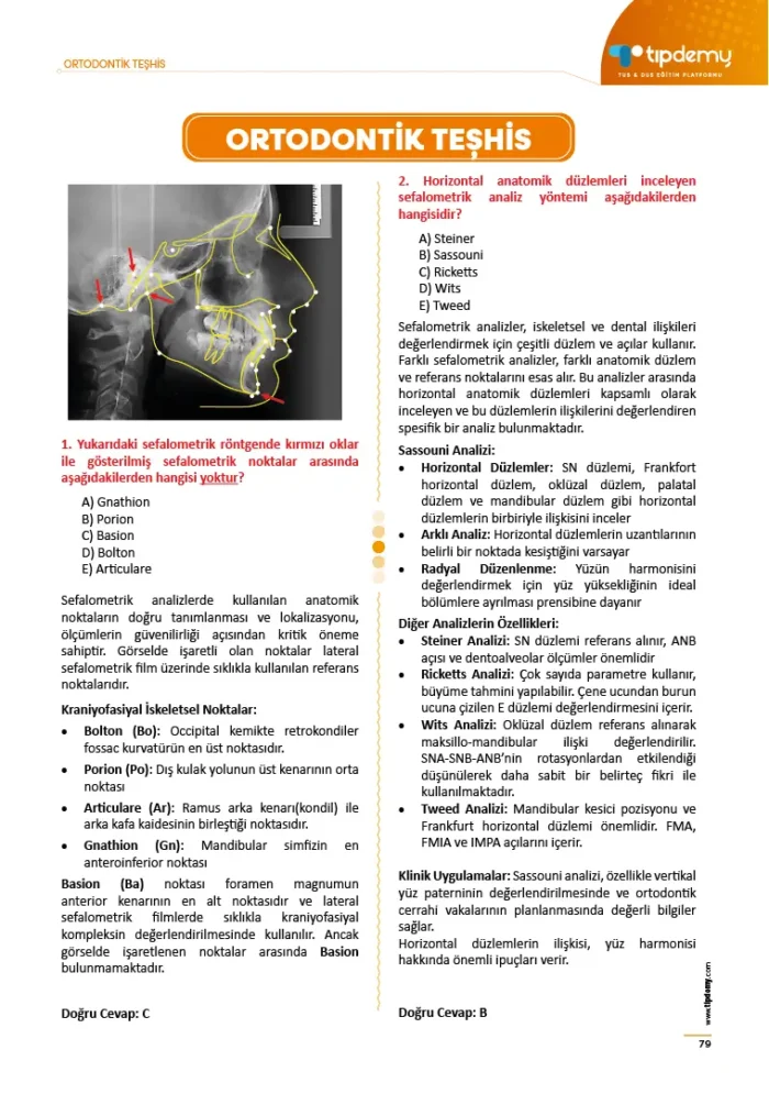 Dus Ortodonti Soru Kitabı - Görsel 6
