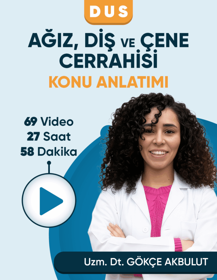 DUS | Ağız Diş ve Çene Cerrahisi – Konu Anlatım Videoları (3 Ay / 3 İzleme)