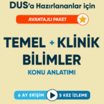 DUS | Temel ve Klinik Bilimler – Konu Videoları (6 Ay / 5 İzleme)