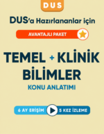 DUS | Temel ve Klinik Bilimler – Konu Videoları (6 Ay / 5 İzleme)