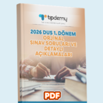 DUS | 2026 Nisan DUS Soruları ve Açıklamalı Cevapları