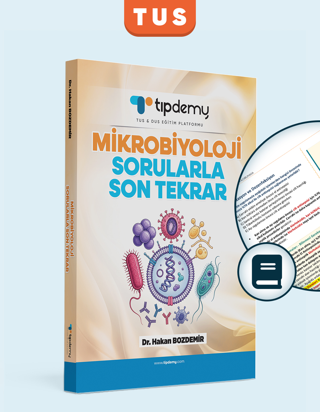tus-mikrobiyoloji-sorularla-son-tekrar-kitabi-dr-hakan-bozdemir-kitap-kapak TUS | Mikrobiyoloji Sorularla Son Tekrar Kitabı - Görsel 1